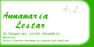 annamaria lestar business card
